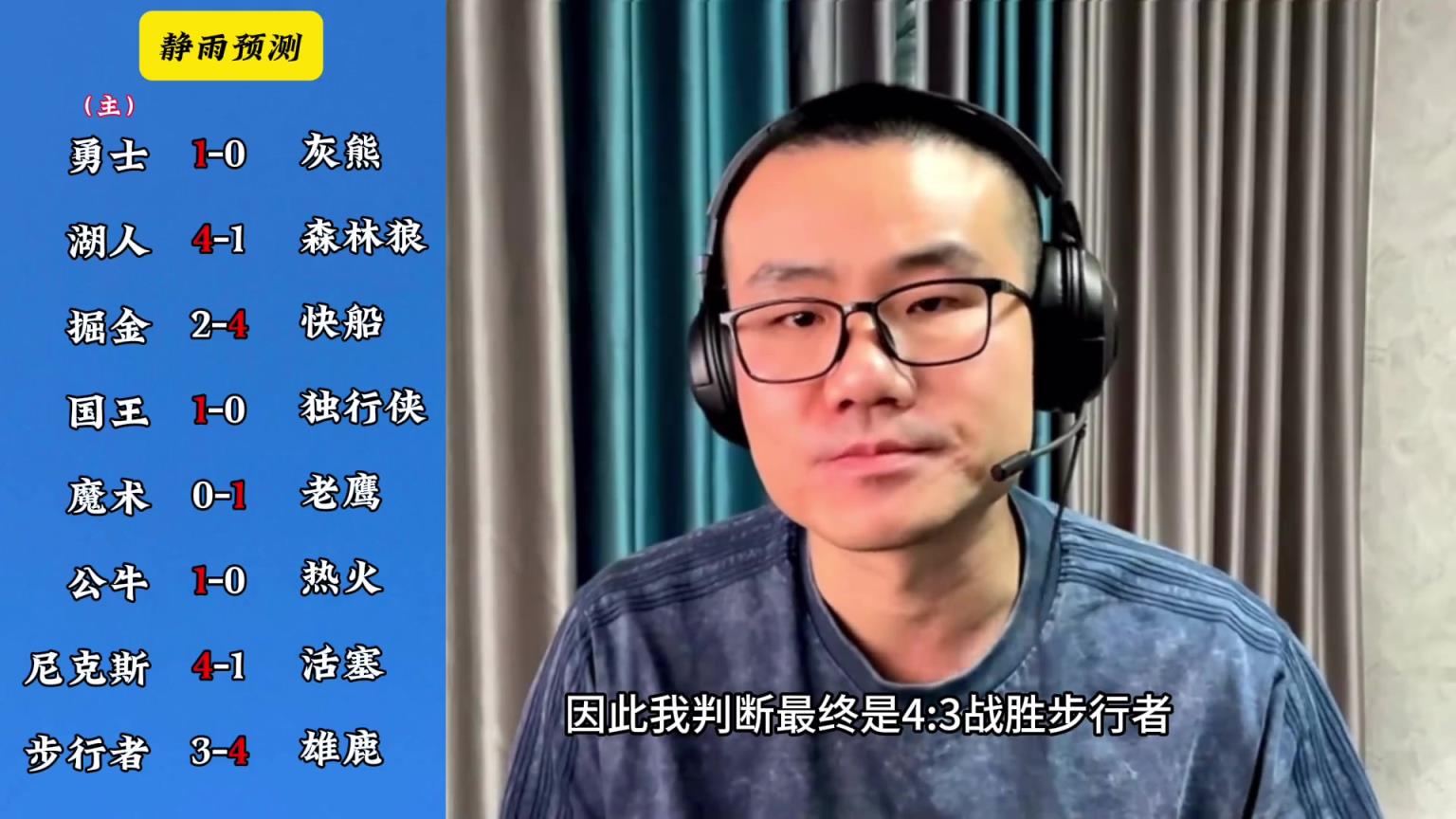 你同意嗎？靜雨對(duì)東西部季后賽球隊(duì)的預(yù)測(cè)：勇贏熊 湖船尼鹿晉級(jí)